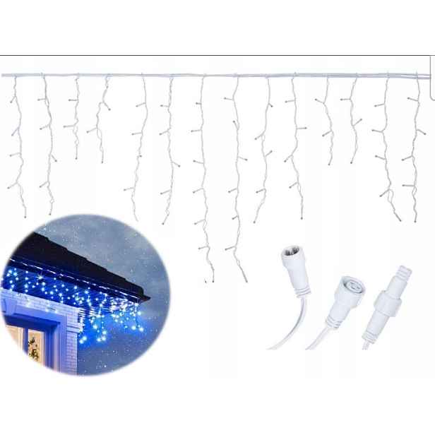 Modré Led lampy 300 Blikající Rampouchy Ledové 14,5 m