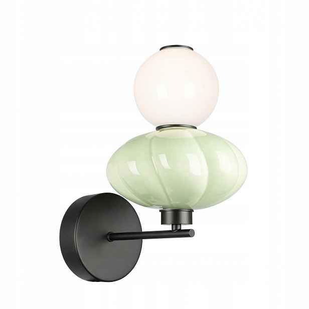 Nástěnná lampa Tordi Svítidlo Zelený kov Sklo Led 8W Italux