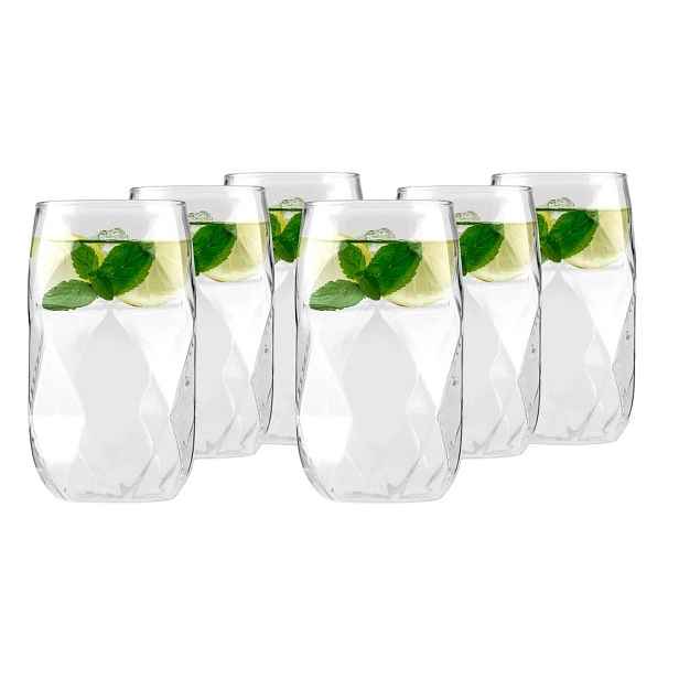 Sklenice v sadě z borosilikátového skla 6 ks 400 ml Geo – Vialli Design