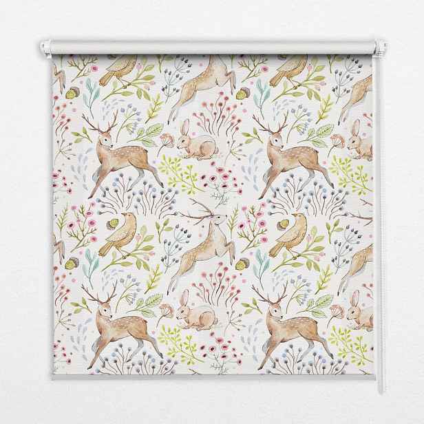 TULUP VNITŘNÍ roleta - okenní roleta - roleta - 70x140 cm - Srnec a jelen lesní