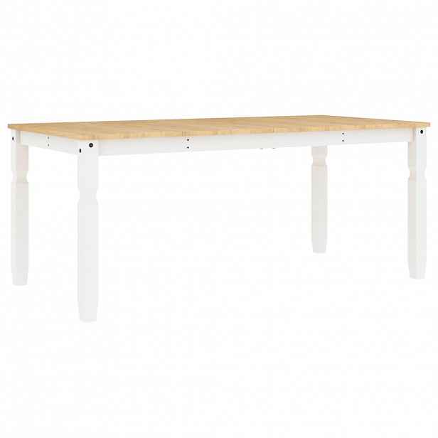 vidaXL Jídelní stůl Corona bílý 180 x 90 x 75 cm masivní borové dřevo