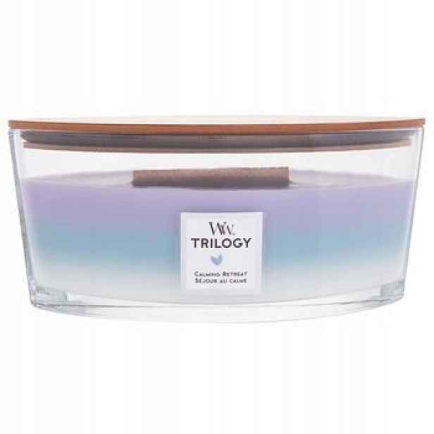 WoodWick Calming Retreat Trilogy Loď (klidné útočiště) Vonná svíčka 453,6 g