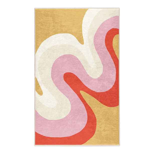 Žlutý/růžový pratelný koberec 60x100 cm Raspberry Creamsicle – Mila Home