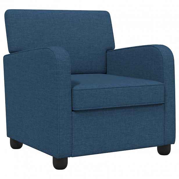 vidaXL křeslo Modrá Textil
