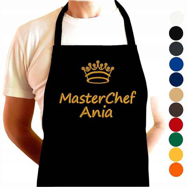 Kuchyňská zástěra MasterChef dárek pod stromeček k Vánocům se jménem