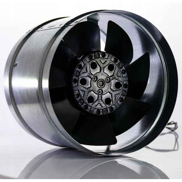 Vysokoteplotní kanálový ventilátor o průměru 150 mm, 320 m3/h, nerez