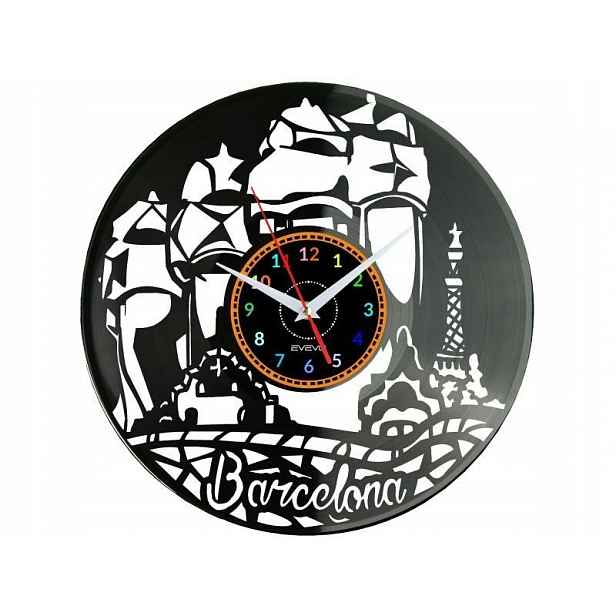 Barcelona Dárek Originální dekorace do domu Hodiny z vinylové desky