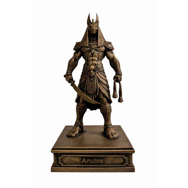 Figurka Socha Anubis 24 cm bronzová egyptská sběratelská plastika