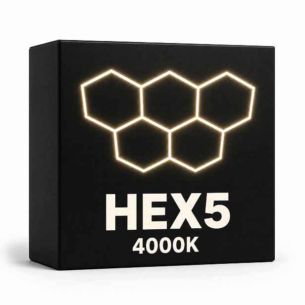 Led dílenská lampa černá 168W 4000K panel Hexagon 5 229x158 cm