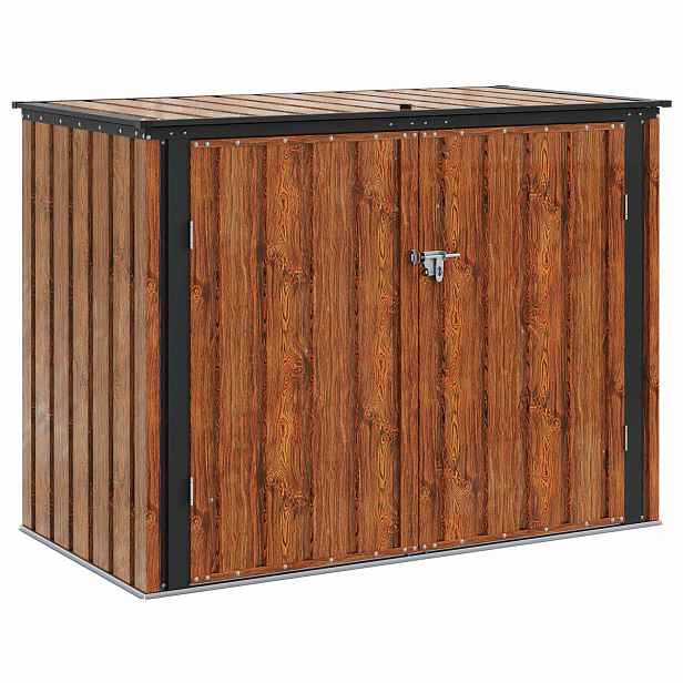 vidaXL Zahradní úložná krabice Hnědá 151,5 x 82 x 110,5 cm Ocel