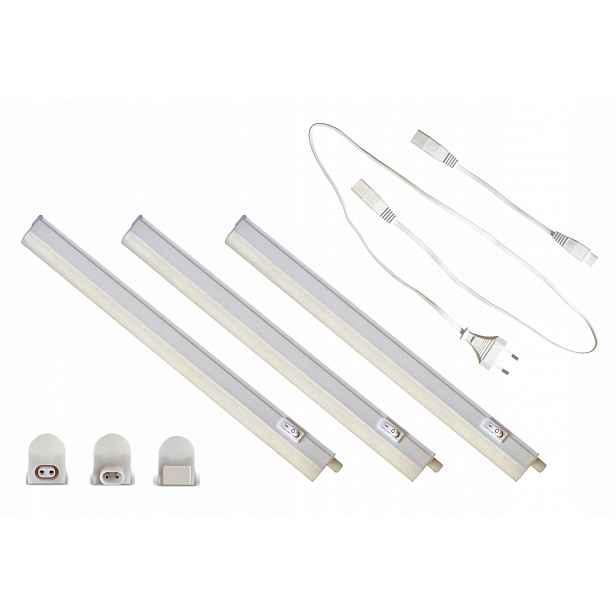 3x Podskříňková Led lampa s nábytkem 120 cm, 14 W