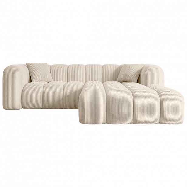 ALTDECOR ROHOVÁ SEDACÍ SOUPRAVA s otomanem vpravo OLEA-L1 – 231 × 173 × 74 cm, béžová