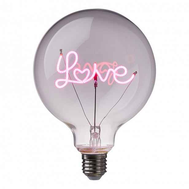 Butlers BRIGHT LIGHT LED Žárovka "Love" - růžová
