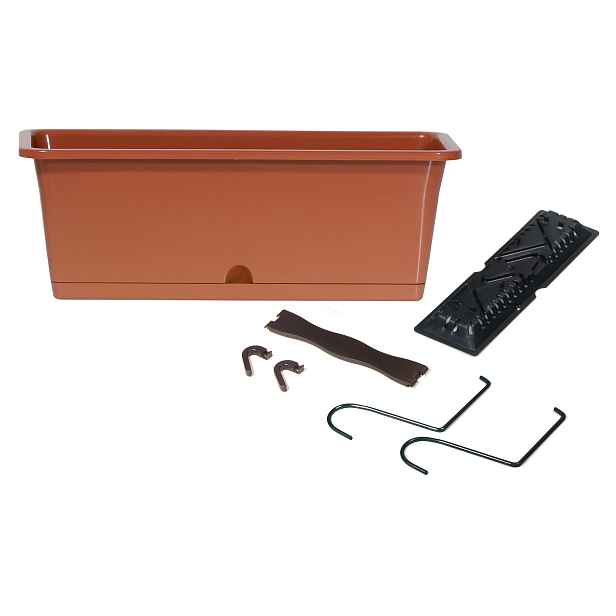 Prosperplast Truhlík s háky KAMÉLIE W terakota, varianta 50,8 cm