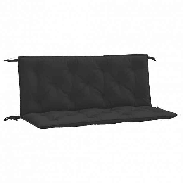 vidaXL Podušky na zahradní lavici 2 ks černé 120x50x7cm látka oxford