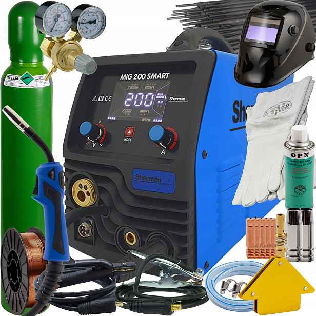 Poloautomatický Invertor Sherman Mig 200 Smart 230V 200A Synergie Mma Tig Lift 1