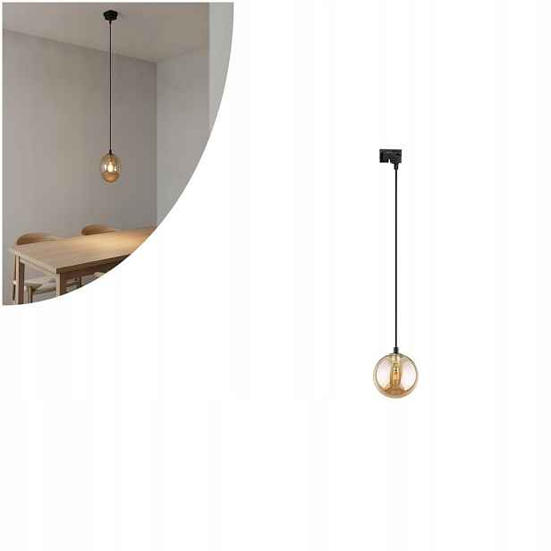Černá závěsná lampa Tracer s moderním akcentem do kanceláře Tk Lighting