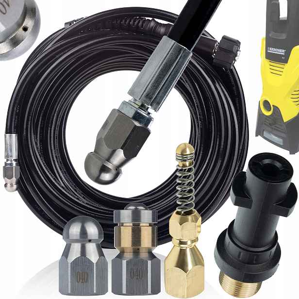 Sada Hadic Na Čištění Kanalizace Se 3 Tryskami Karcher Bayonet K2-K7 Hds