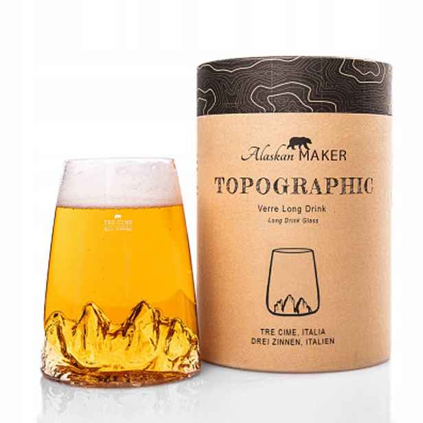 Sklenice Long Drink Tre Cime di Lavaredo Topographic