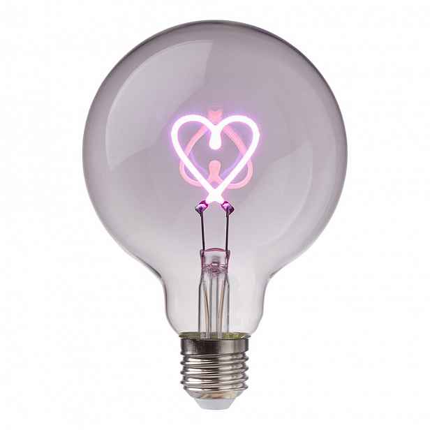 Butlers BRIGHT LIGHT LED Žárovka srdce - růžová