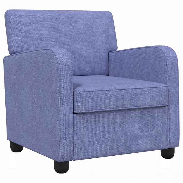 vidaXL křeslo Modrá džínovina Textil
