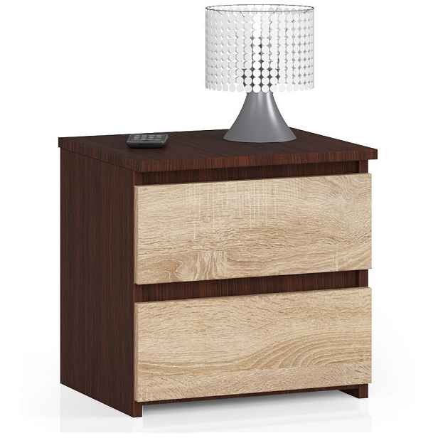 Ak furniture Noční stolek CL2 40 cm wenge/sonoma