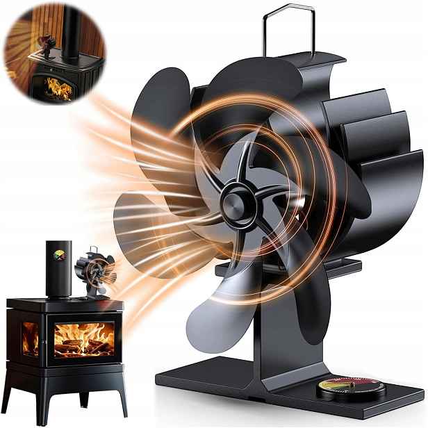 Ventilátor Krbový Ventilátor Odolný Vůči Vysokým Teplotám Se 6 Čepelemi