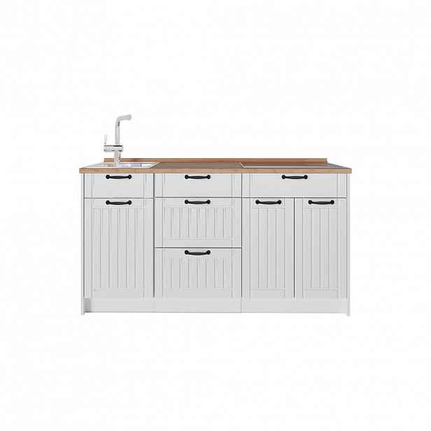 Vicco KUCHYŇSKÝ BLOK Fame-Line, Bílý venkovský dům/Bílá, 150 cm, PD Dub