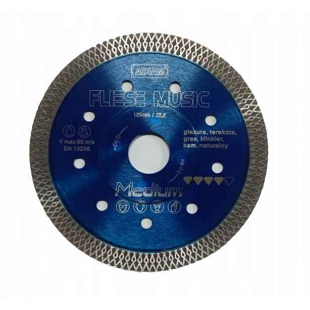 Diamantový Kotouč Adiam Fliese Music 125 mm Dobrý Originální pro gres New