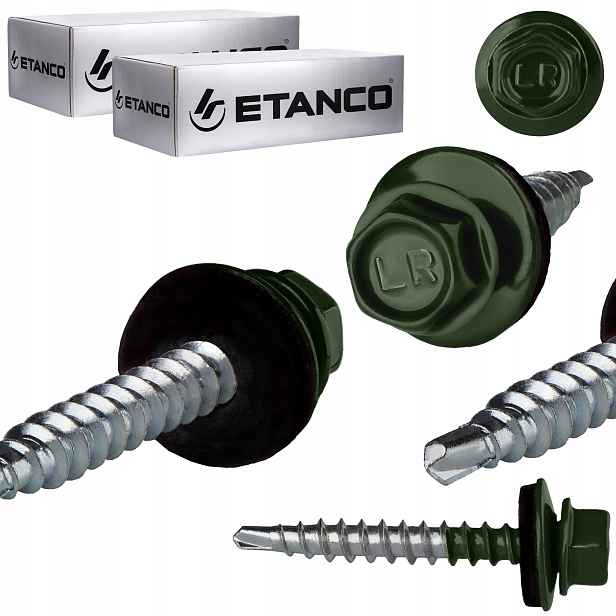 Farmářské vruty 4,8x35 mm Ral 6020 500 ks plechových vrutů Etanco GTF2 Z14
