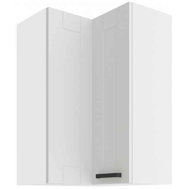 Horní rohová skříňka Luna 60x60 GN-90 2F (90°) Barva korpusu: Bílá, Barva dvířek: Bílá