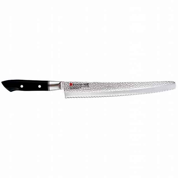 Nůž na pečivo Kasumi Hm VG-10 25 cm, zoubkovaný, kladívkový