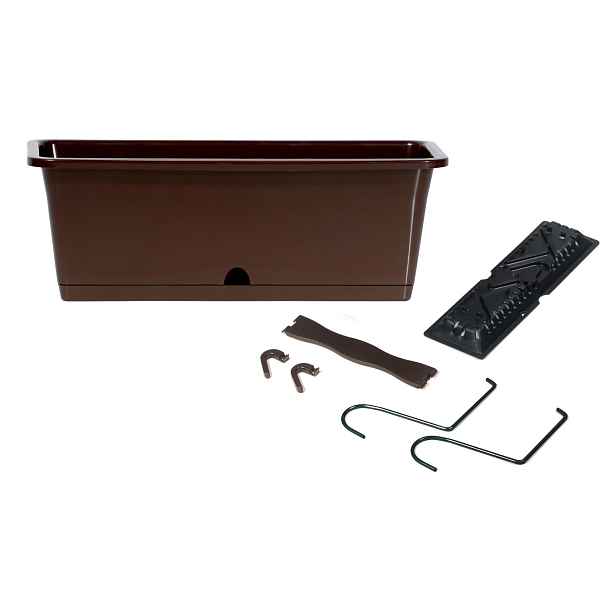 Prosperplast Truhlík s háky KAMÉLIE W tmavě hnědý, varianta 50,8 cm