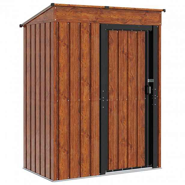 vidaXL Zahradní kůlny Hnědá 137 x 81 x 180 cm Kov