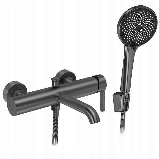 Nástěnná vanová baterie se sprchou a výtokem Rea Ontario Side Titan