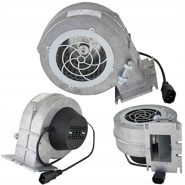 Ventilátor Dmychadla NWS-100 Pro Kotle Pece, Škrticí Klapka, Hliníková Zástrčka