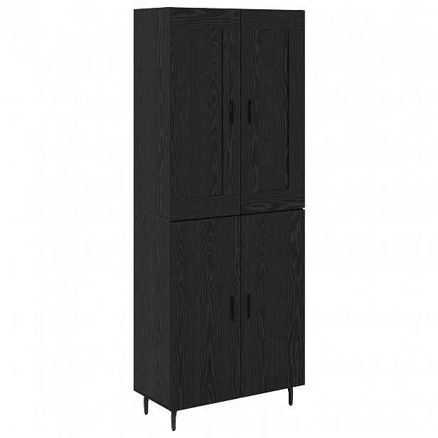 vidaXL Vysoký bufet 2 ks Černý dub 69,5 x 34 x 180 cm Kompozitní dřevo