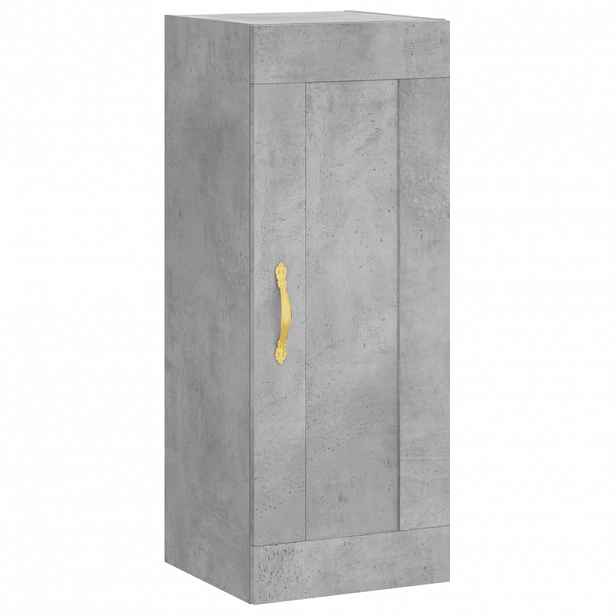 vidaXL Nástěnná skříňka betonově šedá 34,5x34x90 cm kompozitní dřevo