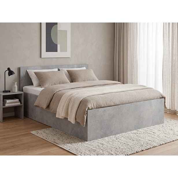 Postel SOFIA 120 x 200 cm, beton Rošt: Bez roštu, Matrace: Matrace Coco Maxi 20 cm