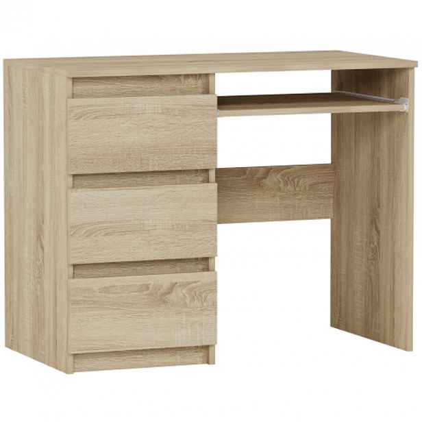 TEMU Moderní stůl pro děti a mládež Moderní N3L 96X50 cm s policí pro klávesnici, ergonomický počítačový stůl učení, robustní konstrukce, kvalitní