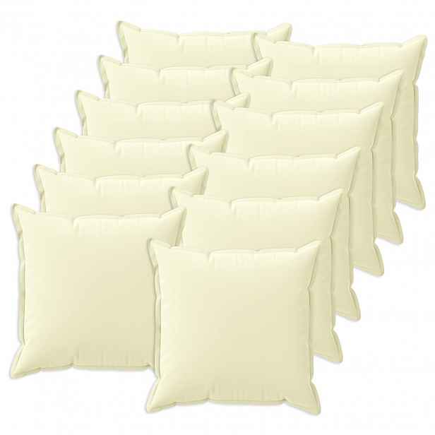 vidaXL Povlak na polštář 12 ks HOUTEN Krémová 50 x 50 cm Polyester
