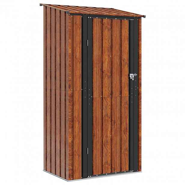 vidaXL Zahradní kůlny Hnědá 103 x 74 x 200 cm Kov