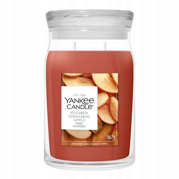 Yankee Candle Sugared Cinnamon Apple – velká svíčka 567 g