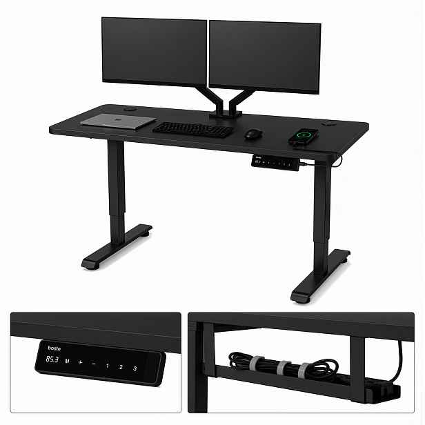 Elektrický psací stůl 120x60 s nastavitelnou výškou 73-118 cm Monolitická Deska