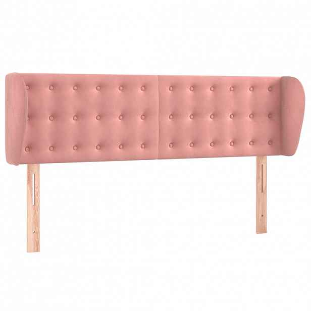 vidaXL Čelo postele typu ušák růžová 147x23x78/88 cm samet