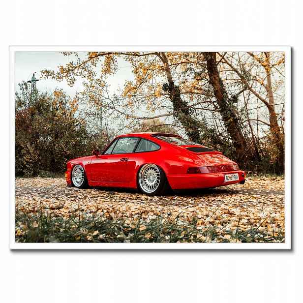 Plakáty v rámu 70x50 Červené Porsche Auto
