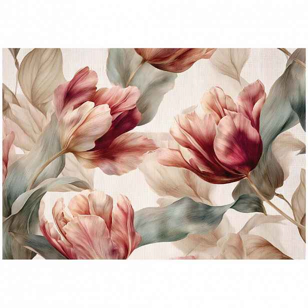 Wallarena FOTOTAPETA Květiny Tulipány Červené 150x105 cm