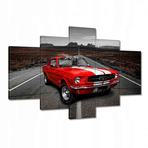 Obrazy 120x80 Červený Ford Mustang