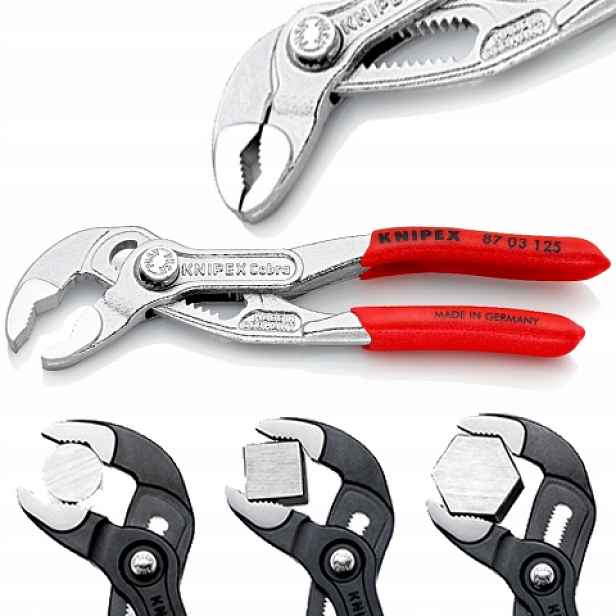 Stavitelné Kleště Na Trubky Ø 29 mm Délka 125 mm Knipex Cobra Chrom 8703125