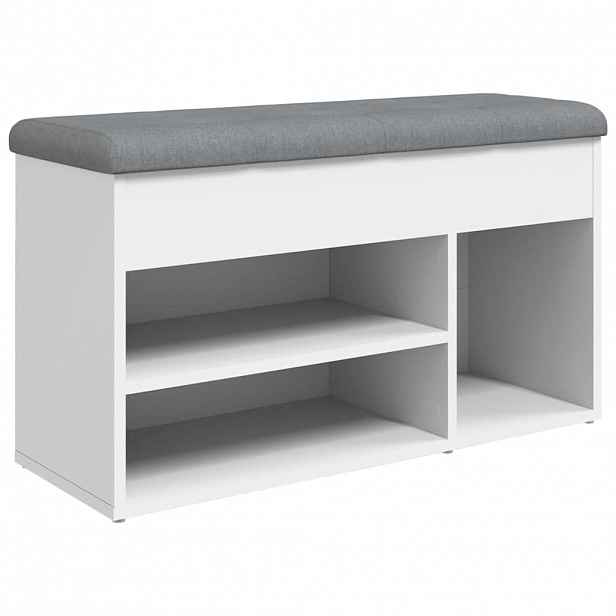 vidaXL Botník bílý 82 x 32 x 45,5 cm, z umělého dřeva